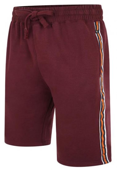 Kam Jeans 3300 Jog Shorts with Side Tape Burgundy - Αθλητικές φόρμες/σορτσάκια - Αθλητικές Φόρμες ανδρικεσ μεγάλα μεγέθη