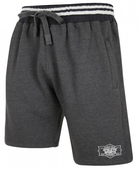 Kam Jeans 3301 Athletic Sports Jog Shorts Charcoal - Αθλητικές φόρμες/σορτσάκια - Αθλητικές Φόρμες ανδρικεσ μεγάλα μεγέθη