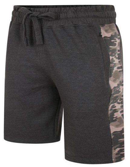 Kam Jeans 3303 Camo Panelled Jog Shorts Charcoal - Αθλητικές φόρμες/σορτσάκια - Αθλητικές Φόρμες ανδρικεσ μεγάλα μεγέθη