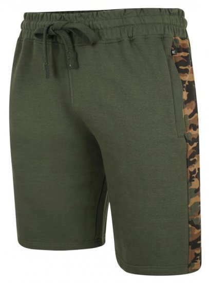 Kam Jeans 3303 Camo Panelled Jog Shorts Khaki - Αθλητικές φόρμες/σορτσάκια - Αθλητικές Φόρμες ανδρικεσ μεγάλα μεγέθη