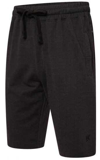 Kam Jeans 3307 Terry Herringbone Sweatshorts Charcoal - Αθλητικές φόρμες/σορτσάκια - Αθλητικές Φόρμες ανδρικεσ μεγάλα μεγέθη
