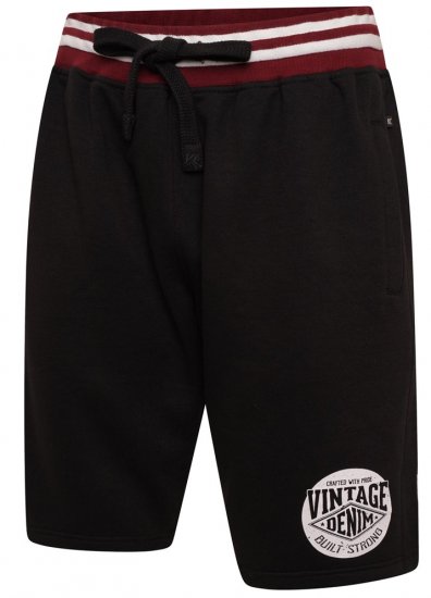 Kam Jeans 3309 Vintage Denim Jog Shorts Black - Αθλητικές φόρμες/σορτσάκια - Αθλητικές Φόρμες ανδρικεσ μεγάλα μεγέθη