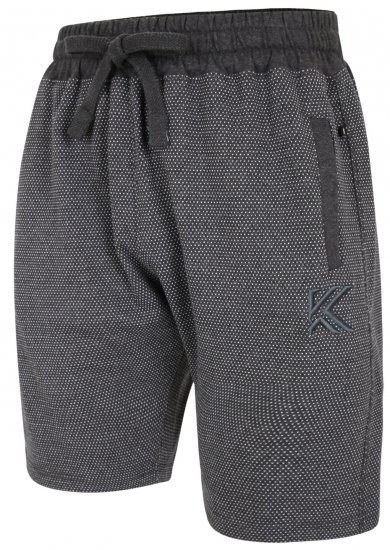 Kam Jeans 3310 Dobby Print Jog Shorts Charcoal - Αθλητικές φόρμες/σορτσάκια - Αθλητικές Φόρμες ανδρικεσ μεγάλα μεγέθη