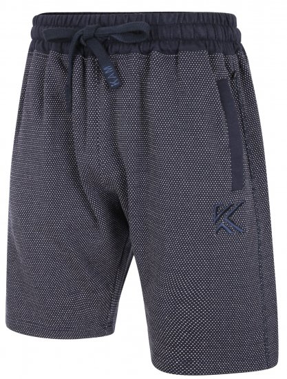 Kam Jeans 3310 Dobby Print Jog Shorts Indigo - Αθλητικές φόρμες/σορτσάκια - Αθλητικές Φόρμες ανδρικεσ μεγάλα μεγέθη