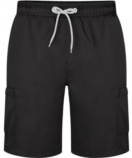 Kam Jeans 334 Cargo Swim Shorts Black - Εσώρουχα/Μαγιό - Aνδρικά Εσώρουχα μεγάλα μεγέθη
