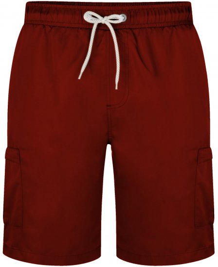 Kam Jeans 334 Cargo Swim Shorts Burgundy - Εσώρουχα/Μαγιό - Aνδρικά Εσώρουχα μεγάλα μεγέθη