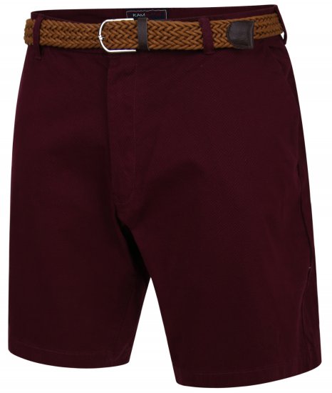 Kam Jeans 339 Dress Shorts Burgundy - Σορτς - Aνδρικεσ βερμουδεσ μεγαλα μεγάλα μεγέθη