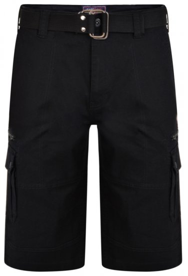 Kam Jeans 343 Cargoshorts Black - Σορτς - Aνδρικεσ βερμουδεσ μεγαλα μεγάλα μεγέθη