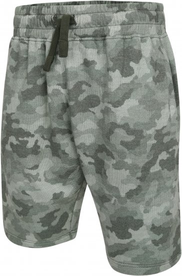 Kam Jeans 346 Camo Sweat Shorts Olive TALL SIZES - ΑΝΔΡΙΚΑ ΡΟΥΧΑ MT-6XLT - Μεγέθη TALL