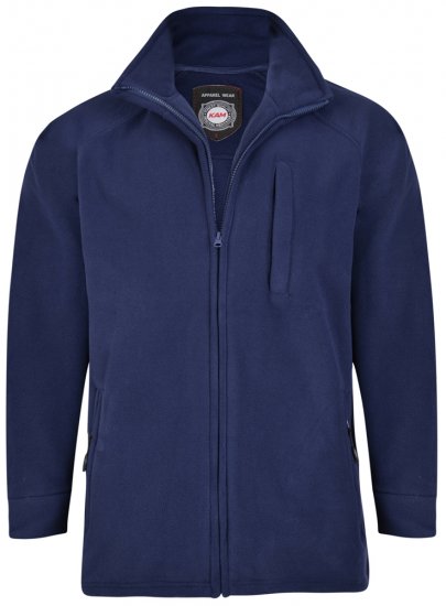 Kam Jeans 437 Fleece Jacket Navy - φούτερ/Φούτερ με κουκούλα - φούτερ/Φούτερ με κουκούλα ανδρικά μεγάλα μεγέθη 