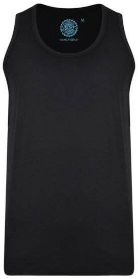 Kam Jeans 500 Tank Top Black - Μακό μπλουζάκια - Aνδρικά μπλουζεσ μεγάλα μεγέθη