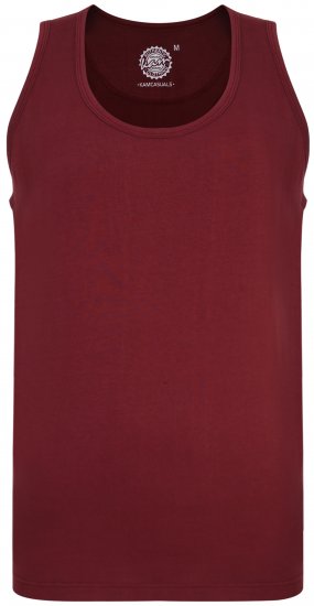 Kam Jeans 500 Tank Top Burgundy - Μακό μπλουζάκια - Aνδρικά μπλουζεσ μεγάλα μεγέθη