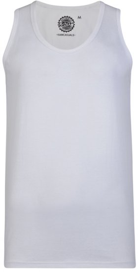 Kam Jeans 500 Tank Top White - Μακό μπλουζάκια - Aνδρικά μπλουζεσ μεγάλα μεγέθη