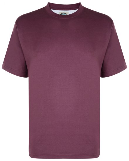 Kam Jeans T-shirt Plum - Μακό μπλουζάκια - Aνδρικά μπλουζεσ μεγάλα μεγέθη