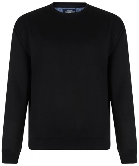 Kam Jeans Sweatshirt Black TALL SIZES - ΑΝΔΡΙΚΑ ΡΟΥΧΑ MT-6XLT - Μεγέθη TALL