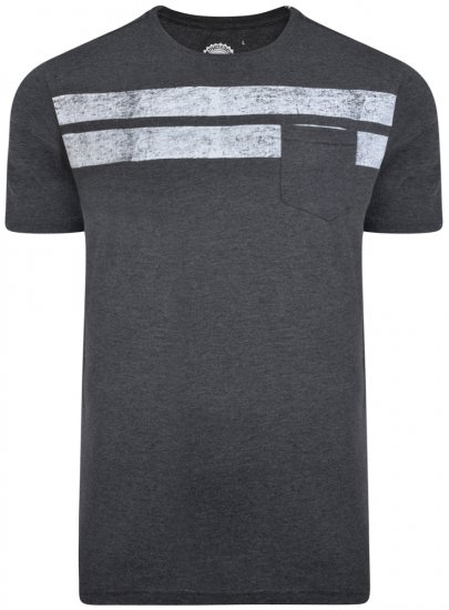 Kam Jeans 5252 T-shirt Charcoal - Μακό μπλουζάκια - Aνδρικά μπλουζεσ μεγάλα μεγέθη