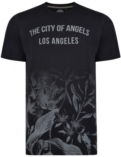 Kam Jeans 5255 T-shirt Black - Μακό μπλουζάκια - Aνδρικά μπλουζεσ μεγάλα μεγέθη