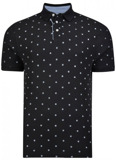 Kam Jeans 5272 Polo Black - Πόλο μπλουζάκια - Aνδρικά μπλουζακια πολο μεγάλα μεγέθη