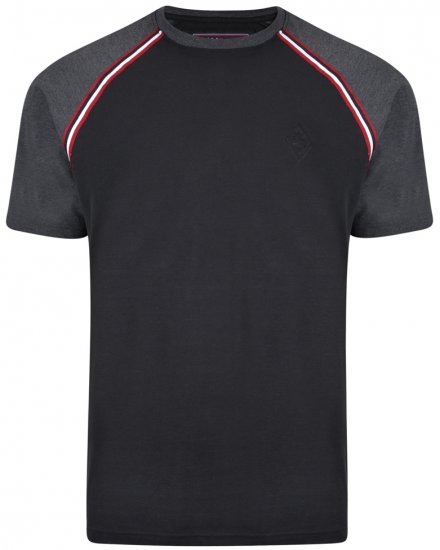 Kam Jeans 5287 T-shirt Black - Μακό μπλουζάκια - Aνδρικά μπλουζεσ μεγάλα μεγέθη