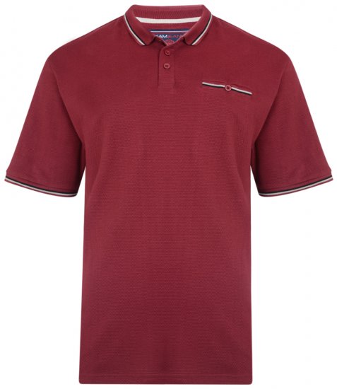Kam Jeans 5291 Polo Burgundy - Πόλο μπλουζάκια - Aνδρικά μπλουζακια πολο μεγάλα μεγέθη