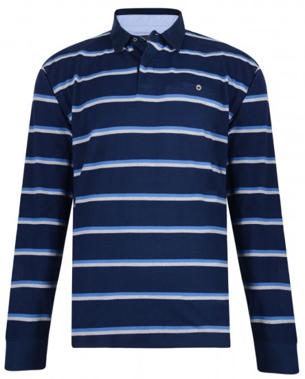 Kam Jeans 5297 Polo Navy - Πόλο μπλουζάκια - Aνδρικά μπλουζακια πολο μεγάλα μεγέθη