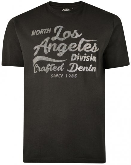 Kam Jeans 5302 T-shirt Black - Μακό μπλουζάκια - Aνδρικά μπλουζεσ μεγάλα μεγέθη