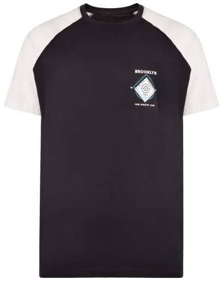 Kam Jeans 5304 T-shirt Navy - Μακό μπλουζάκια - Aνδρικά μπλουζεσ μεγάλα μεγέθη