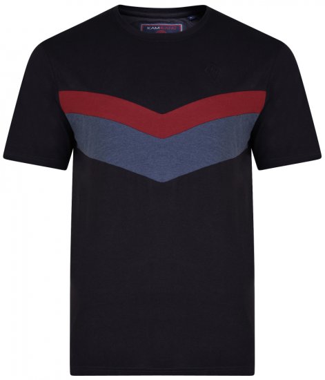Kam Jeans 5306 T-shirt Black - Μακό μπλουζάκια - Aνδρικά μπλουζεσ μεγάλα μεγέθη
