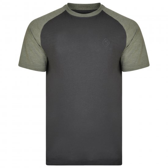 Kam Jeans 5314 Twin pack T-shirts Black/Navy - Μακό μπλουζάκια - Aνδρικά μπλουζεσ μεγάλα μεγέθη