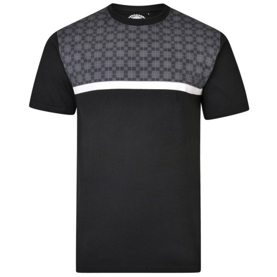 Kam Jeans 5347 Twin pack T-shirt Black/Denim - Μακό μπλουζάκια - Aνδρικά μπλουζεσ μεγάλα μεγέθη