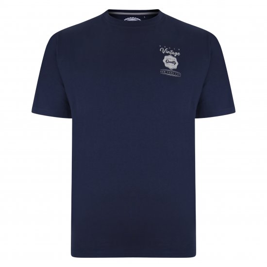 Kam Jeans 5348 T-shirt Vintage/Denim Twin Pack - Μακό μπλουζάκια - Aνδρικά μπλουζεσ μεγάλα μεγέθη