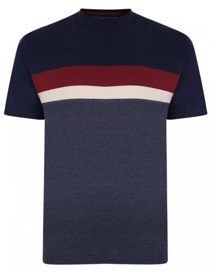 Kam Jeans 5356 Cut&Saw T-shirt Navy - Μακό μπλουζάκια - Aνδρικά μπλουζεσ μεγάλα μεγέθη
