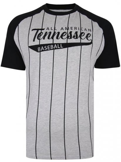 Kam Jeans 5361 Tennessee Baseball T-shirt - Μακό μπλουζάκια - Aνδρικά μπλουζεσ μεγάλα μεγέθη