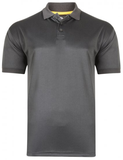 Kam Jeans Technical Lightweight Polo Black - Αθλητικά ρούχα & Outdoor - Aθλητικα ρούχα μεγάλα μεγέθη ανδρικά