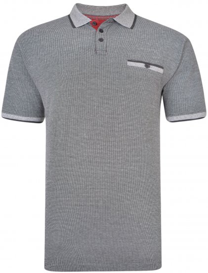 Kam Jeans 5416 Polo Black - Πόλο μπλουζάκια - Aνδρικά μπλουζακια πολο μεγάλα μεγέθη