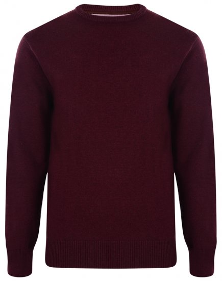 Kam Jeans Knitted Sweater Burgundy - φούτερ/Φούτερ με κουκούλα - φούτερ/Φούτερ με κουκούλα ανδρικά μεγάλα μεγέθη 