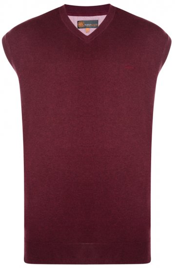 Kam Jeans V-neck Knitted Vest Burgundy - φούτερ/Φούτερ με κουκούλα - φούτερ/Φούτερ με κουκούλα ανδρικά μεγάλα μεγέθη 