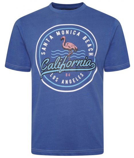 Kam Jeans 5707 Santa Monica Tee Navy - Μακό μπλουζάκια - Aνδρικά μπλουζεσ μεγάλα μεγέθη