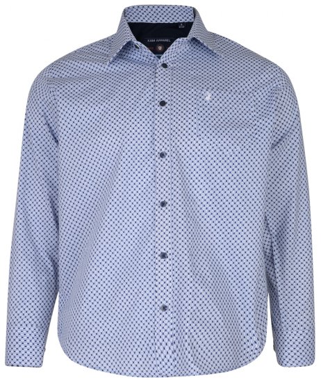 Kam Jeans 6154 Long Sleeve Dobby Print Shirt - Πουκάμισα - Aνδρικά πουκαμισα μεγαλα μεγάλα μεγέθη