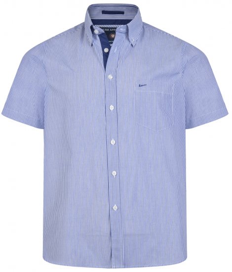Kam Jeans 6164 Short Sleeve Shirt Navy - Πουκάμισα - Aνδρικά πουκαμισα μεγαλα μεγάλα μεγέθη