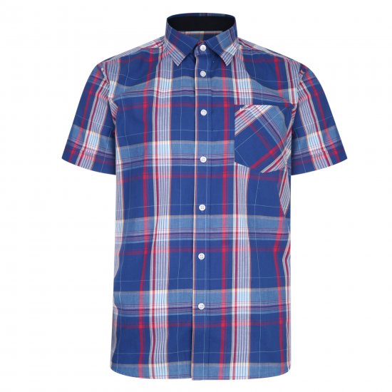 Kam Jeans 6202 Casual Check Shirt Blue - Πουκάμισα - Aνδρικά πουκαμισα μεγαλα μεγάλα μεγέθη