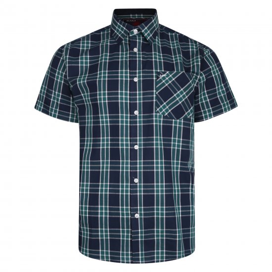 Kam Jeans 6202 Casual Check Shirt Navy - Πουκάμισα - Aνδρικά πουκαμισα μεγαλα μεγάλα μεγέθη