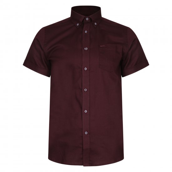 Kam Jeans 6204 Self Pattern Weave Shirt Burgundy - Πουκάμισα - Aνδρικά πουκαμισα μεγαλα μεγάλα μεγέθη