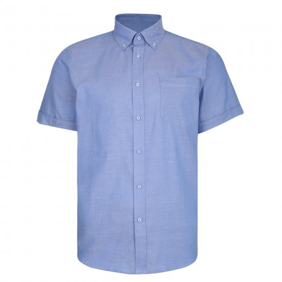 Kam Jeans 6205 Fresh Summer Shirt Blue - Πουκάμισα - Aνδρικά πουκαμισα μεγαλα μεγάλα μεγέθη
