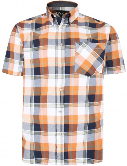 Kam Jeans 6216 Large Check Shirt Rust - Πουκάμισα - Aνδρικά πουκαμισα μεγαλα μεγάλα μεγέθη