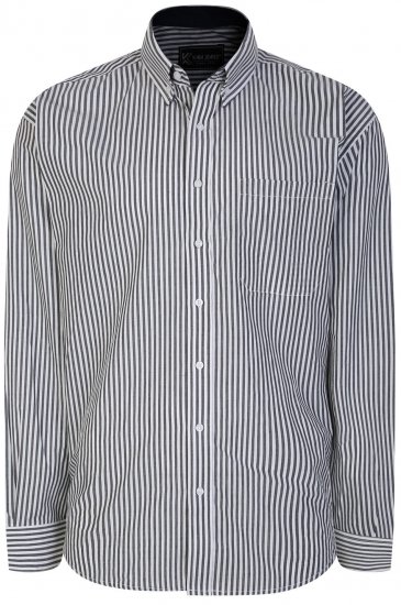 Kam Jeans 6245 Long Sleeve Shirt Navy - Πουκάμισα - Aνδρικά πουκαμισα μεγαλα μεγάλα μεγέθη