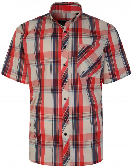 Kam Jeans 6255 Short sleeve Shirt Multi colour - Πουκάμισα - Aνδρικά πουκαμισα μεγαλα μεγάλα μεγέθη