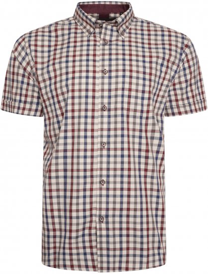 Kam Jeans 6282 Casual SS Check Shirt Multi-Colored - Πουκάμισα - Aνδρικά πουκαμισα μεγαλα μεγάλα μεγέθη