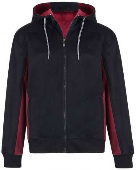 Kam Jeans 7001 Hoodie Black - φούτερ/Φούτερ με κουκούλα - φούτερ/Φούτερ με κουκούλα ανδρικά μεγάλα μεγέθη 