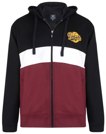 Kam Jeans 7002 Hoodie Burgundy - φούτερ/Φούτερ με κουκούλα - φούτερ/Φούτερ με κουκούλα ανδρικά μεγάλα μεγέθη 